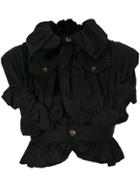 Comme Des Garçons Vintage Draped Cropped Jacket - Black