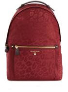 Michael Michael Kors Large Kelsey Leopard Backpack - Red