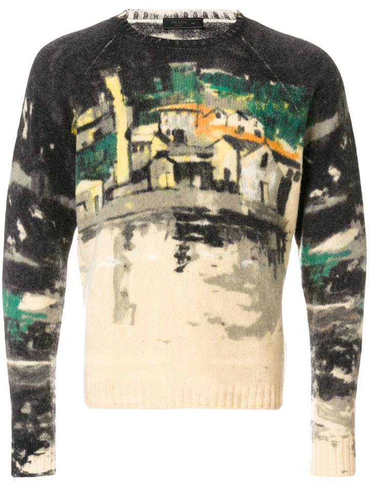 Prada Village Print Jumper - Multicolour