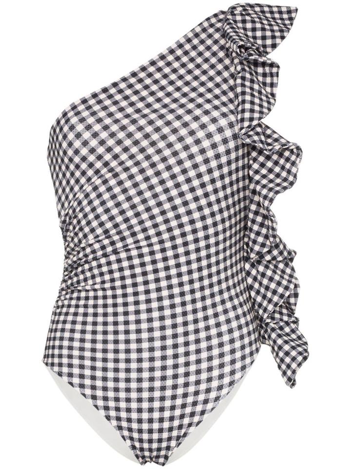 Paper London Coconut Gingham Swimsuit - Black