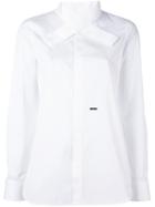 Dsquared2 Criss-cross Collar Shirt, Women's, Size: 40, White, Cotton