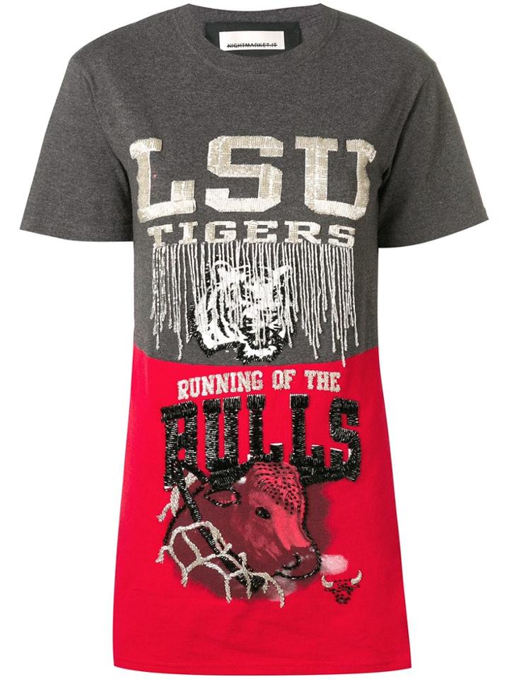 Night Market Lsu Logo Graphic T-shirt - Grey