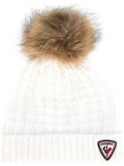 Rossignol - 'eden' Pom-pom Hat - Women - Acrylic/polyester/racoon Fur - One Size, White, Acrylic/polyester/racoon Fur