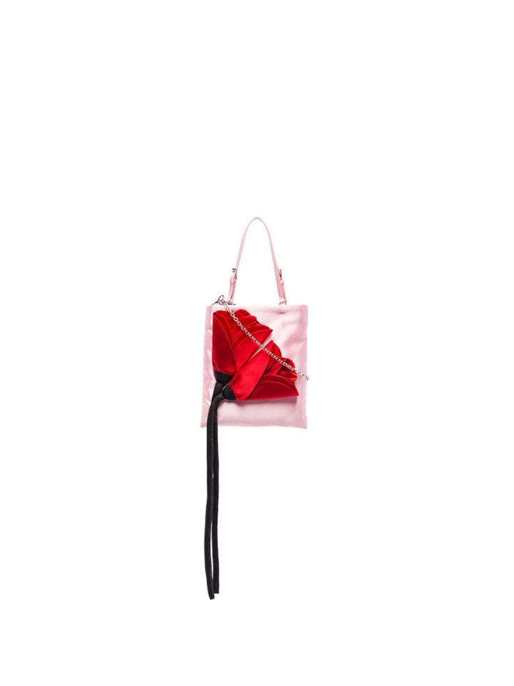Prada Blossom Rose Detail Handbag - Pink