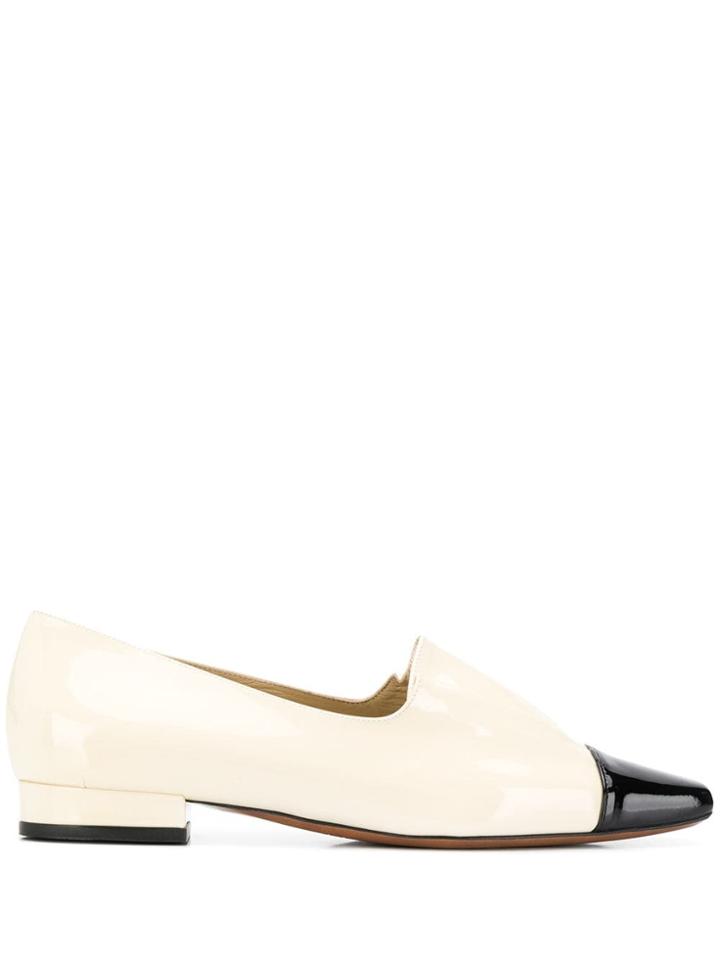 L'autre Chose Contrast Toe Ballerina Shoes - Neutrals