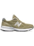 New Balance Green 990v4 Suede Low-top Sneakers