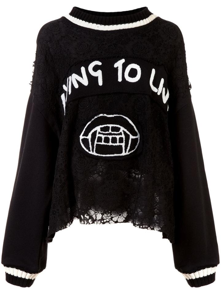 Haculla Dying To Live Patch Sweater - Black