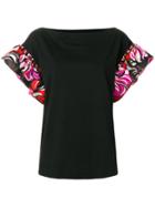 Emilio Pucci Frilled-sleeve Top - Black