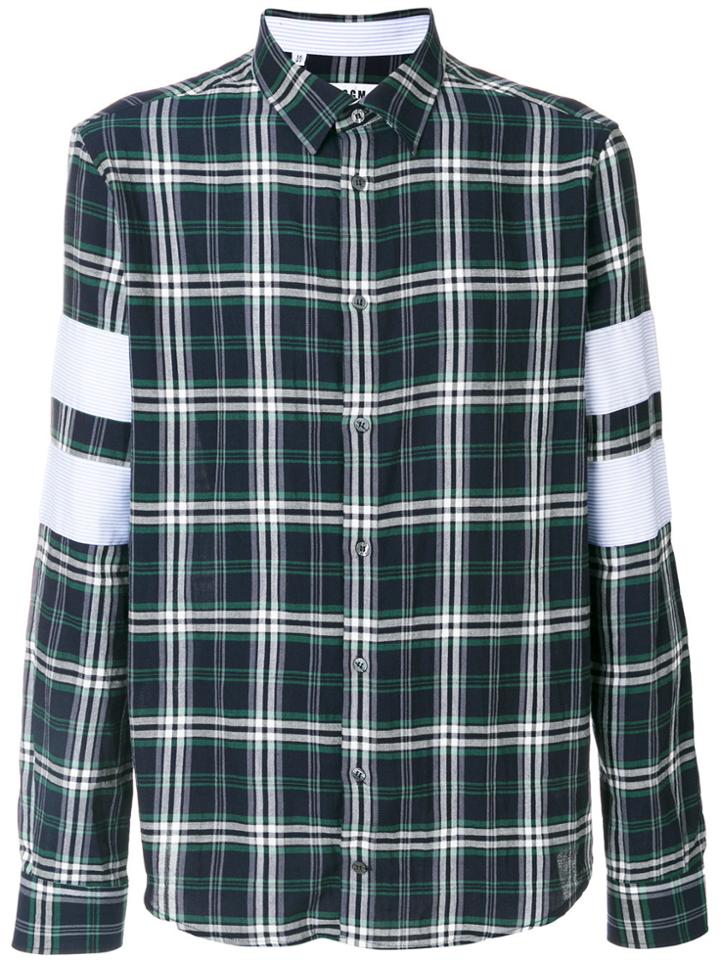 Msgm Checked Shirt - Blue