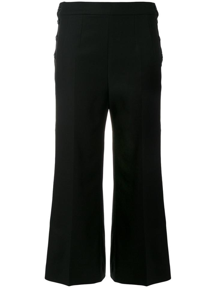 Sportmax Wide Leg Cropped Pants - Black
