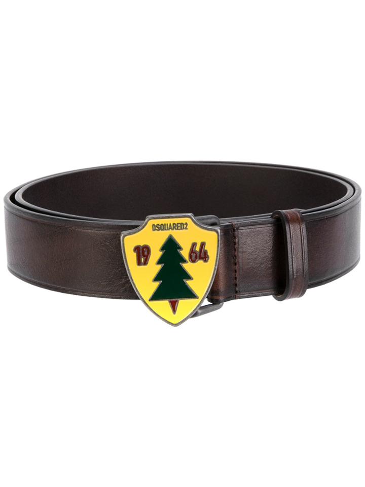 Dsquared2 Enamelled Buckle Belt - Brown