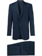 Canali Checked Two Piece Suit, Men's, Size: 52, Blue, Wool