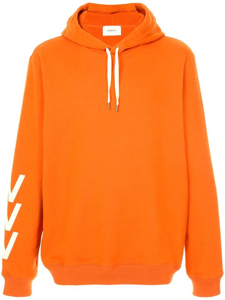 Ports V Printed Hooded Sweatshirt - Orange