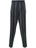 Tomorrowland Striped Tailored Trousers - Blue