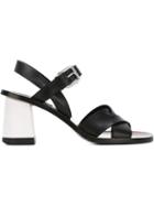 Jil Sander Contrast Block Heel Sandal