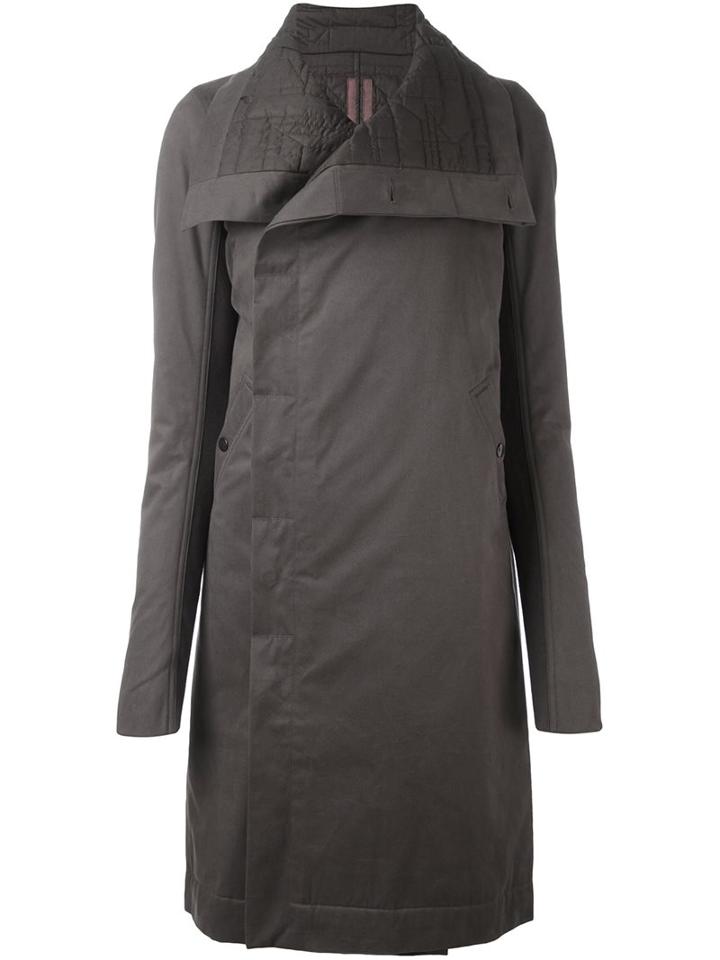 Rick Owens Drkshdw Oversized Coat, Women's, Size: Xl, Grey, Cotton/polyester/polyamide