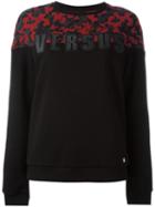Versus Logo Appliqué Sweatshirt, Women's, Size: Xs, Black, Cotton