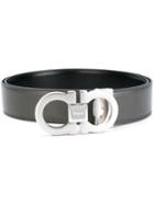 Salvatore Ferragamo - Logo Belt - Men - Calf Leather - 95, Grey, Calf Leather