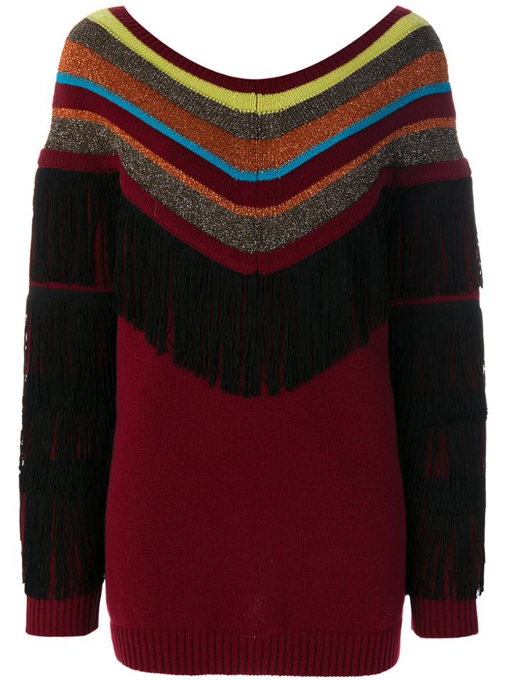 I'm Isola Marras Fringed Jumper - Red