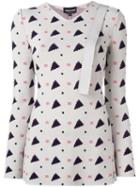 Emporio Armani Jacquard 'runway' Jumper, Women's, Size: 42, Nude/neutrals, Polyester/viscose