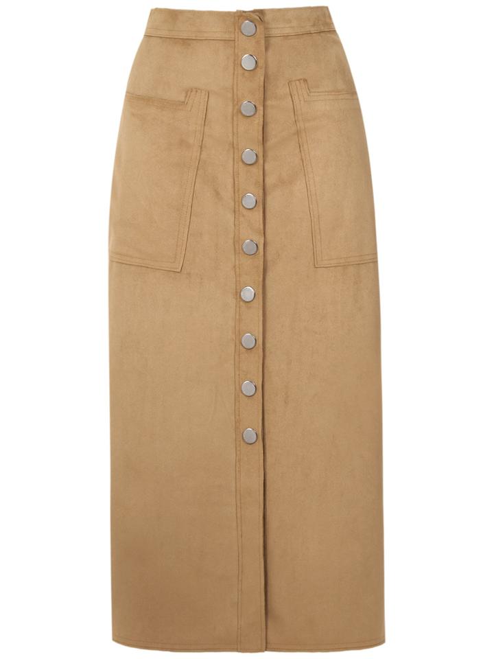Alcaçuz Carrossel Midi Skirt - Brown