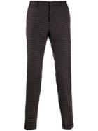 Paul Smith Checked Slim-fit Trousers - Black