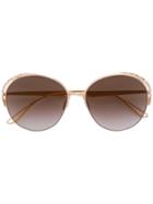 Elie Saab Swarovski Crystal-embellished Round-frame Sunglasses -