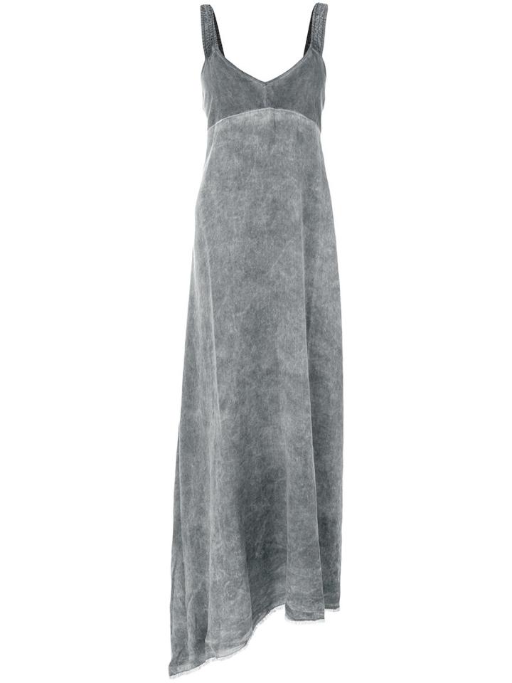 Lost & Found Ria Dunn - V-neck Oversized Dress - Women - Cotton/tencel - Xs, Grey, Cotton/tencel