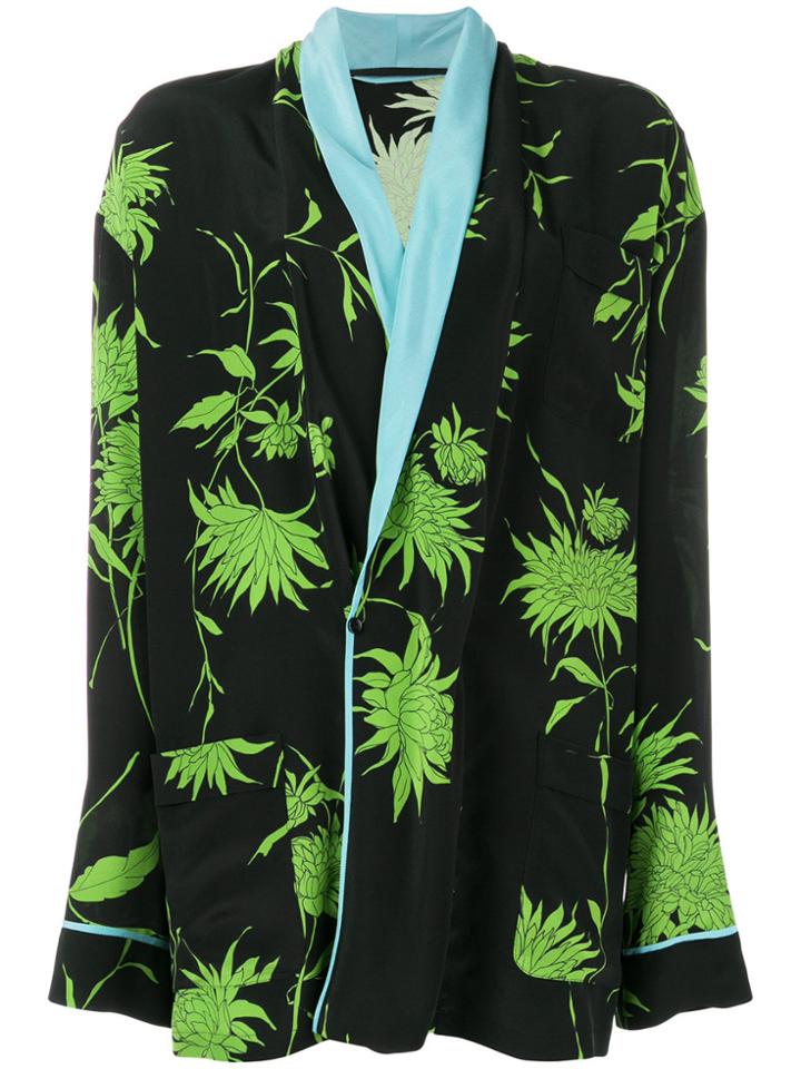 Haider Ackermann Contrast Floral Blouse - Black