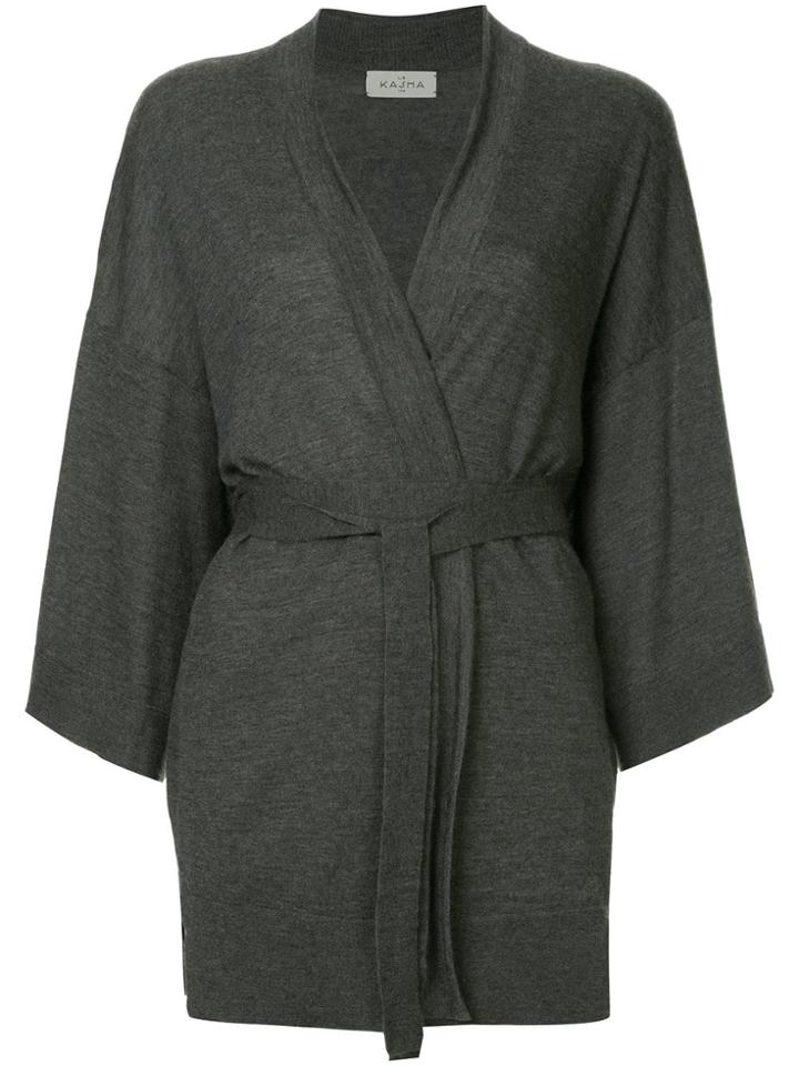 Le Kasha Belted Cardi-coat - Grey