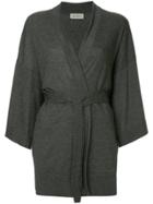 Le Kasha Belted Cardi-coat - Grey