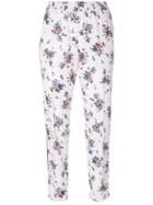 Msgm Floral Trousers - White