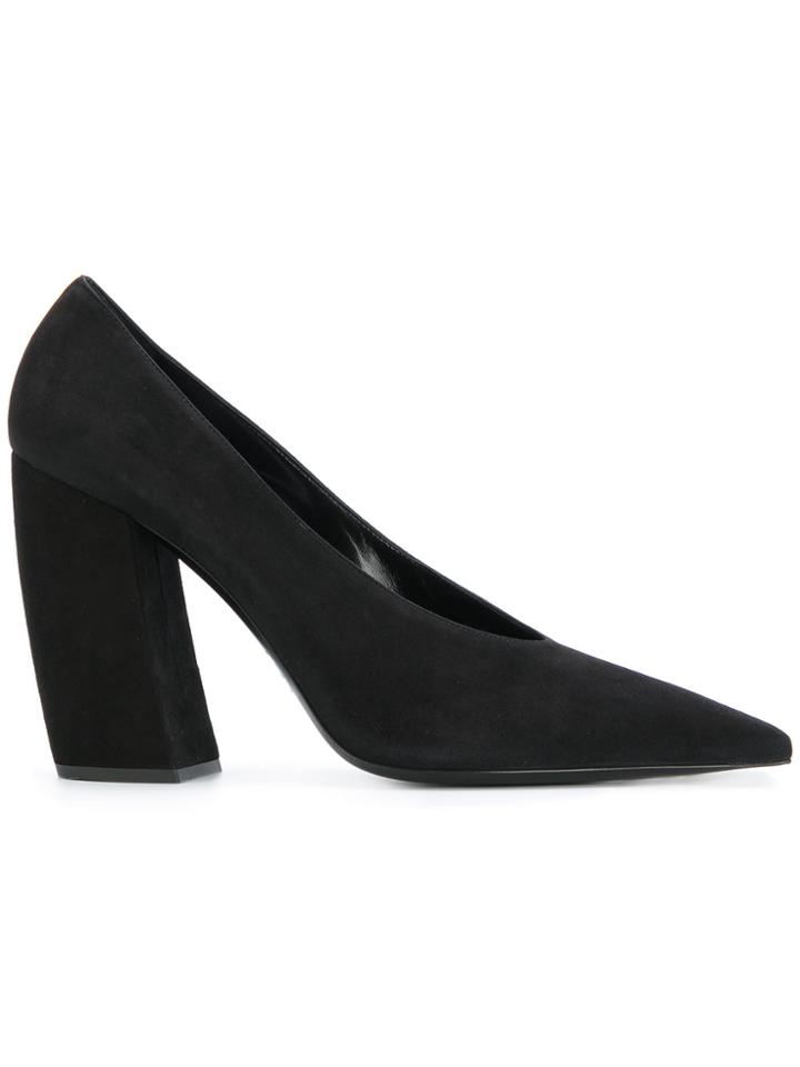 Prada Slanted Heel Pumps - Black