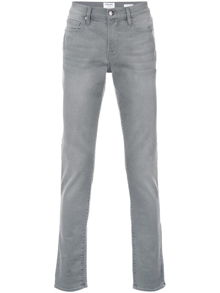 Frame Denim - L'homme Skinny Jeans - Men - Cotton/polyester/spandex/elastane - 34, Grey, Cotton/polyester/spandex/elastane