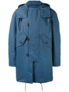 Sofie D'hoore Hooded Coat, Men's, Size: 50, Blue, Cotton/polyurethane