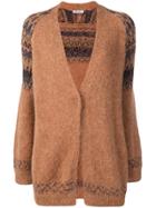 Liu Jo Deep V-neck Cardigan - Brown