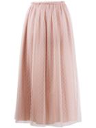 Red Valentino Red(v) Pleated Skirt - Pink