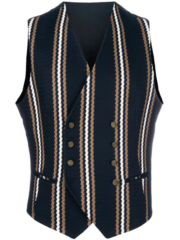 Tagliatore Klaus Double Breasted Waistcoat - Black