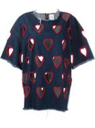 Ashish Cut-out Hearts Denim T-shirt