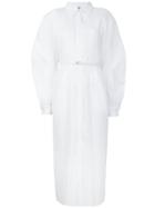 Jil Sander - Pleated Shirt Dress - Women - Cotton/polyester - 36, White, Cotton/polyester