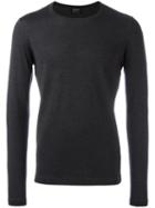 Jil Sander Crew Neck Jumper, Men's, Size: 50, Grey, Virgin Wool