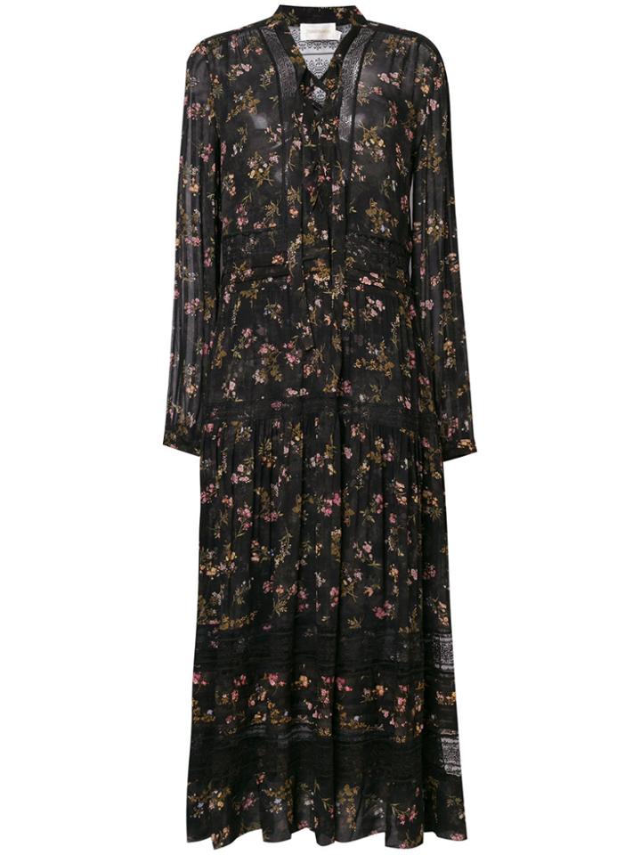 Zimmermann Floral Print Maxi Dress - Black