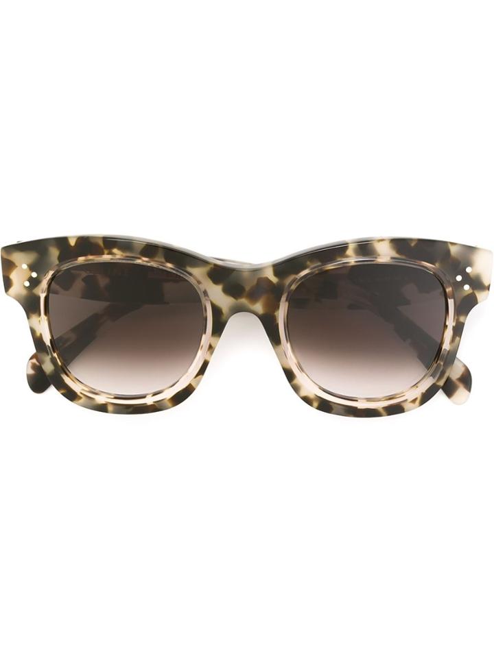 Céline Eyewear Square Frame Sunglasses - Multicolour