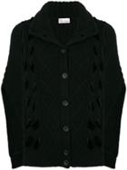 Red Valentino Knitted Cape Cardigan - Black