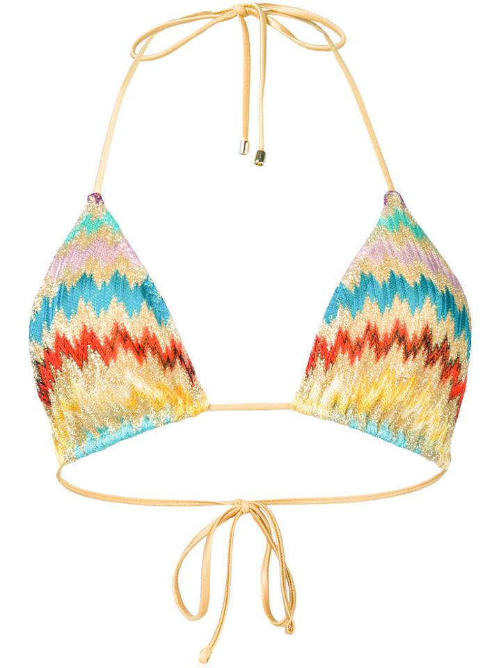 Missoni Mare Zig-zag Bikini Top - Metallic