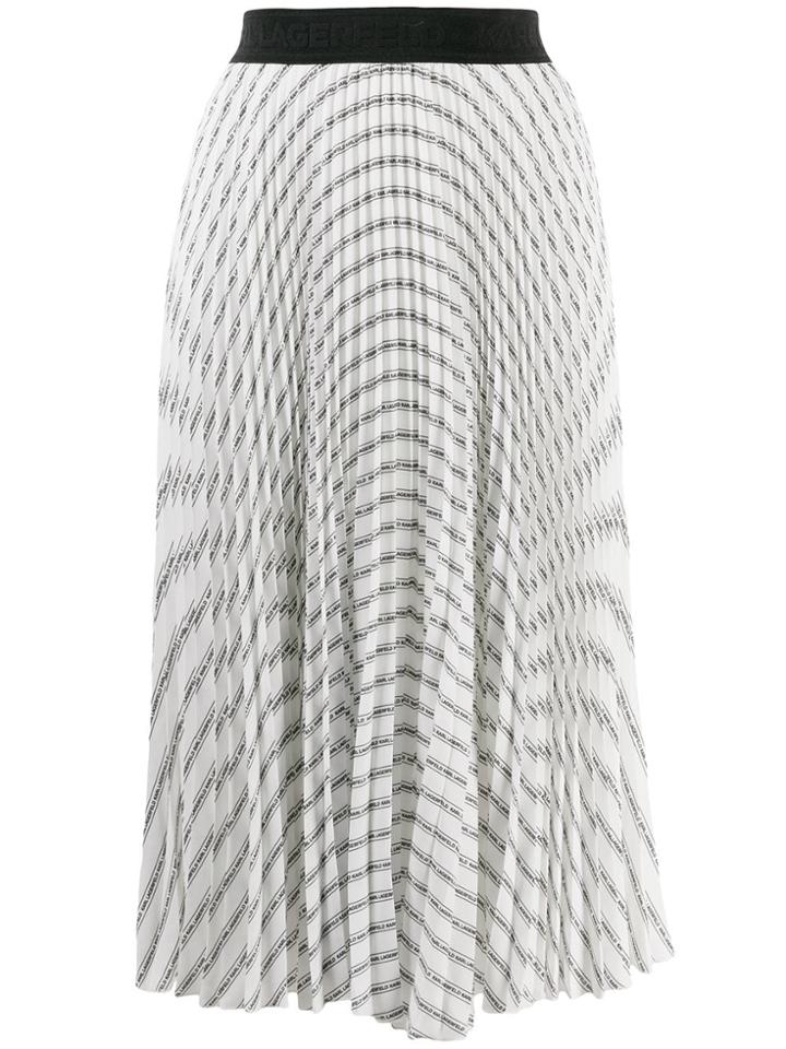 Karl Lagerfeld Logo Motif Skirt - White