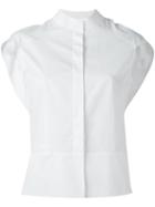 Maison Margiela Cap Sleeve Shirt, Women's, Size: 38, White, Cotton