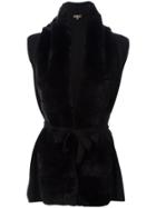 N.peal Cashmere Belted Cardigan - Black