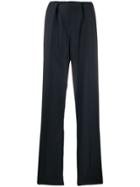 Coperni High-waist Pinstriped Trousers - Blue