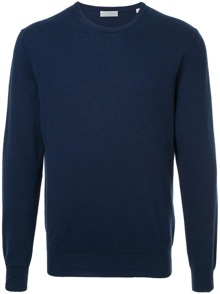 Gieves & Hawkes Crew Neck Sweater - Blue